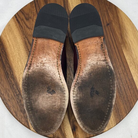 Allen Edmonds Maxfield Mens 10 B Brown Leather Tassel Slip On Dress Loafers - Picture 14 of 14